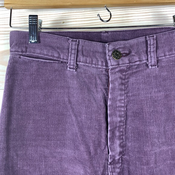 Vtg 70s Tour de France Pants Corduroy Purple Straight High Waisted - Picture 5 of 8